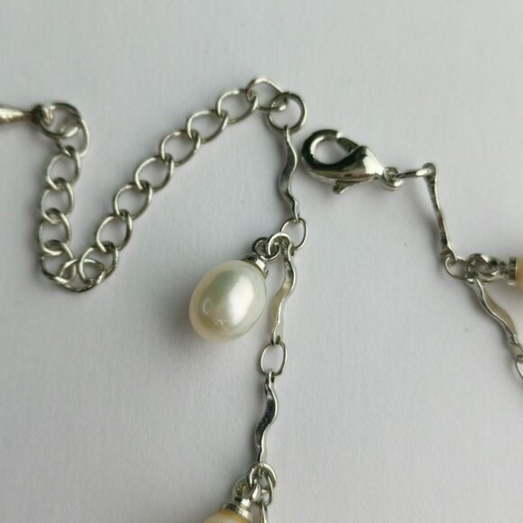 White freshwater pearl droplet bracelet - Picture 4 of 7